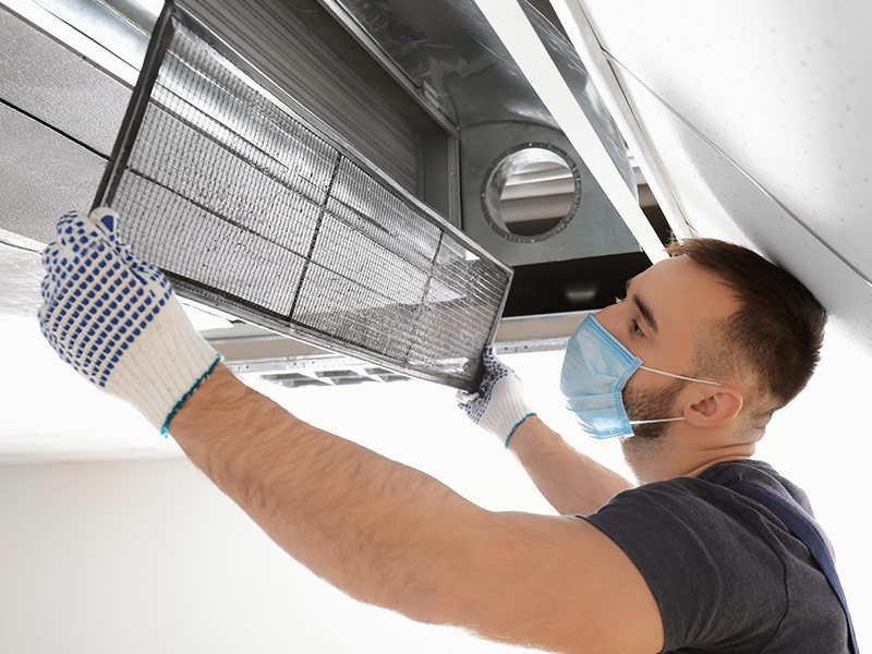 hvac contractor installing air vents athens tx
